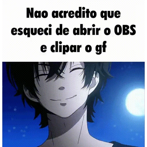 Figurinha: Esqueci de abrir o OBS