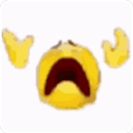 Figurinha: Emoji gritando