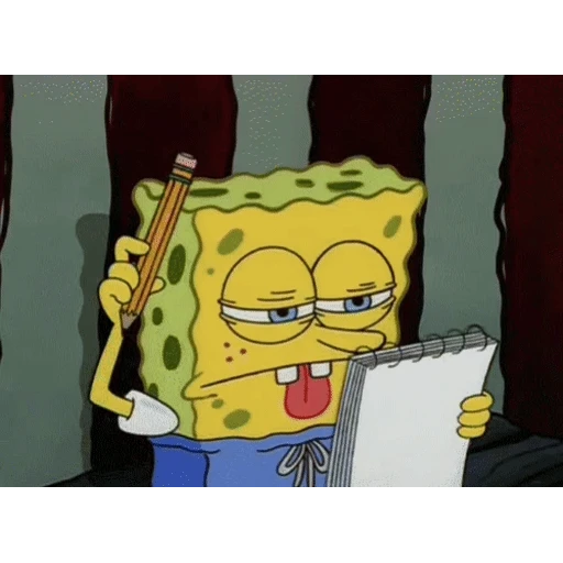 Figurinha: Bob Esponja Pensando