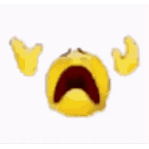 Figurinha: Emoji gritando