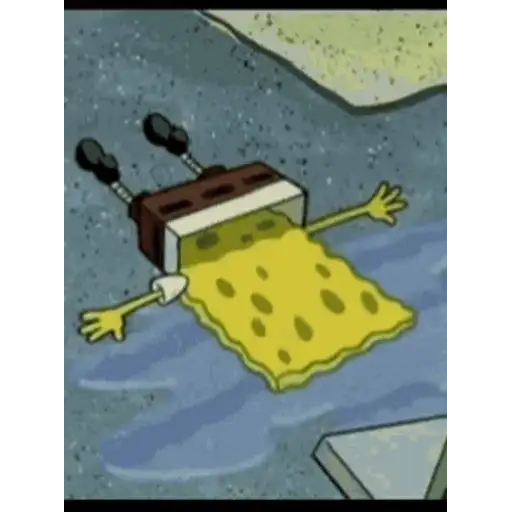 Figurinha: Bob Esponja Deitado