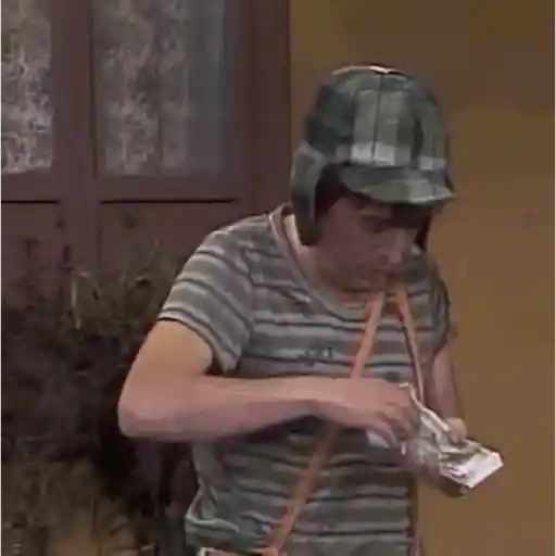 Figurinha: Chaves contando dinheiro