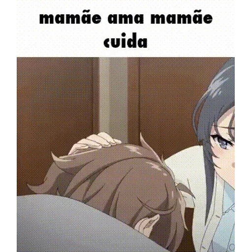 Figurinha: Mamãe ama e cuida