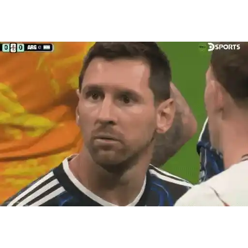 Figurinha: Messi confuso