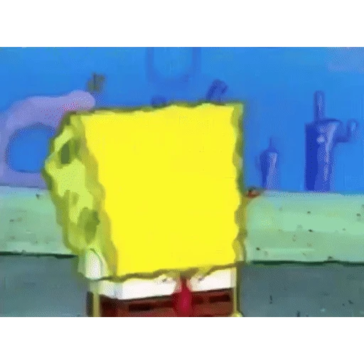 Figurinha: Bob Esponja assustado