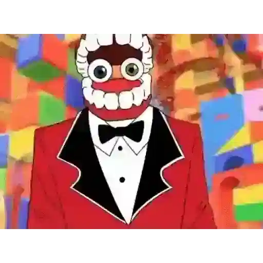 Figurinha: Personagem Divertido Fazendo Gestos