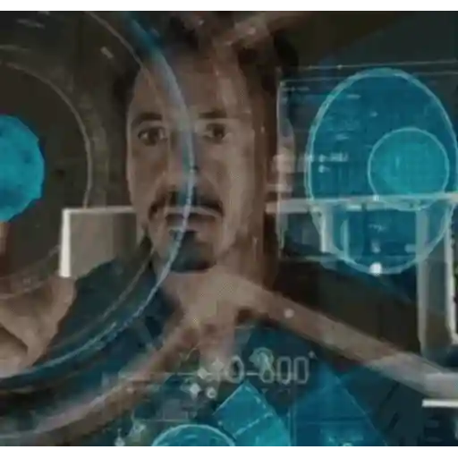 Figurinha: Tony Stark trabalhando