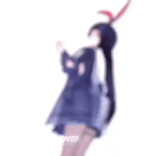 Figurinha: Garota Anime Dançando