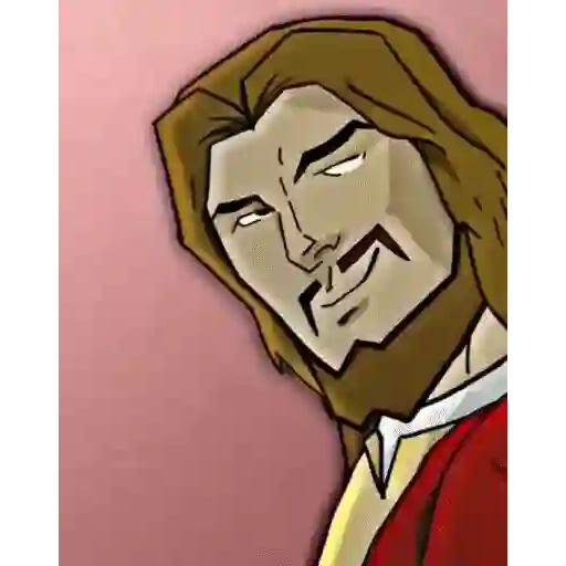 Figurinha: Jesus voando pelo túnel