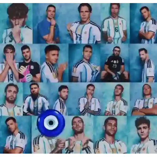 Figurinha: Seleção Argentina e Olho Grego