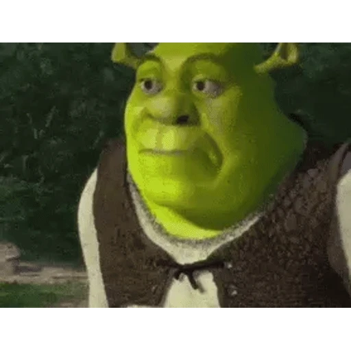 Figurinha: Shrek confuso