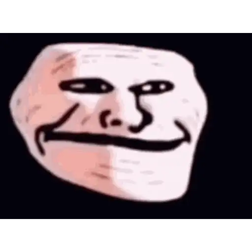 Figurinha: Trollface Distorcido
