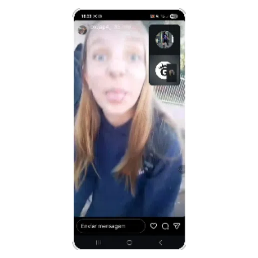 Figurinha: Chamada de vídeo no Instagram
