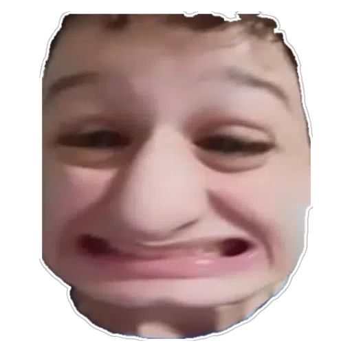 Figurinha: Rosto Distorcido Engraçado