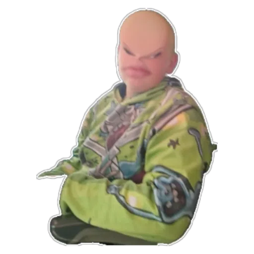 Figurinha: Careca engraçado