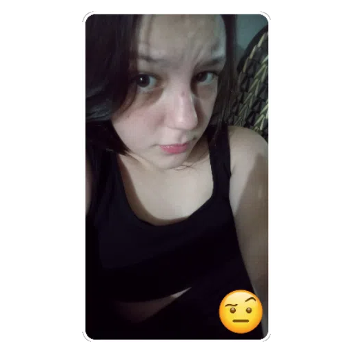 Figurinha: Garota pensativa