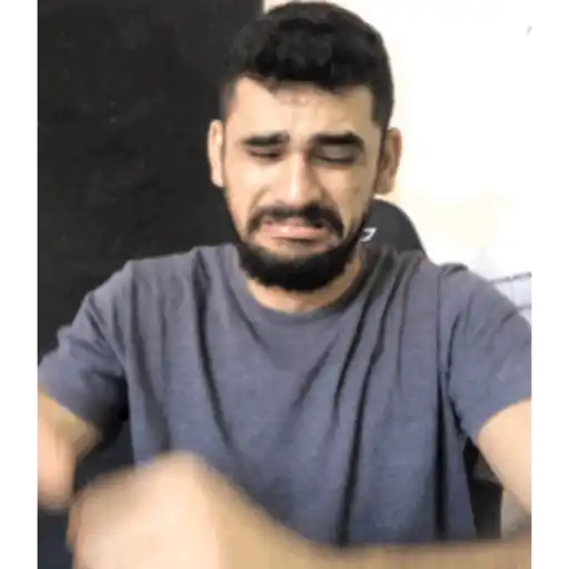 Figurinha: Homem chorando intensamente