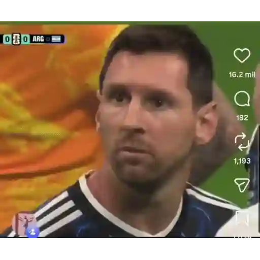 Figurinha: Messi expressivo