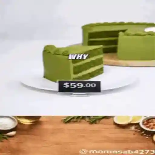Figurinha: Bolo de Matcha Caro