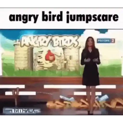 Figurinha: Jumpscare de Angry Birds