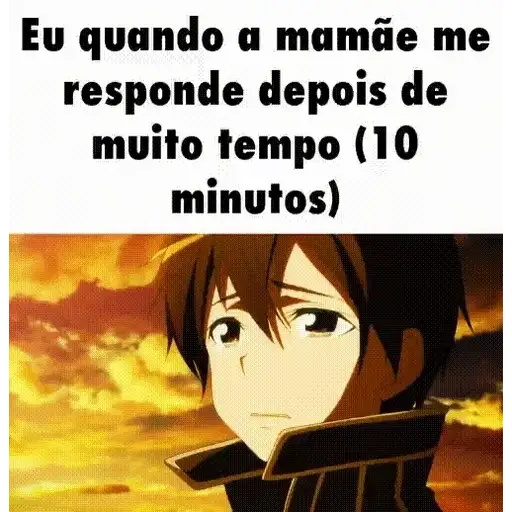 Figurinha: Esperando a mamãe responder