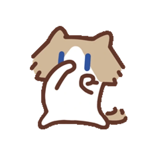 Figurinha: Gatinho triste chorando
